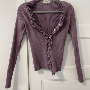 Purple Listicle Cardigan
